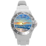 Reflecting On A Perfect Day Round Plastic Sport Watch (L) Front