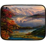 Summer Sunset Fleece Blanket (Mini) 35 x27  Blanket Back