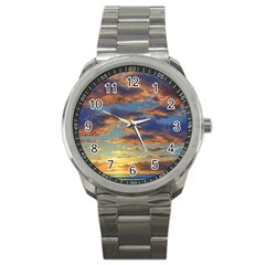 Sunrise Over The Sand Dunes Sport Metal Watch by GardenOfOphir