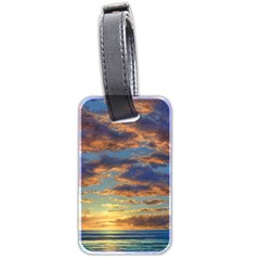 Sunrise Over The Sand Dunes Luggage Tag (two Sides) by GardenOfOphir