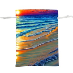 Modern Sunset Over The Ocean Lightweight Drawstring Pouch (xl) by GardenOfOphir