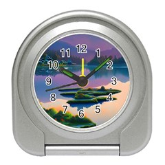 Astonishing Lake View Travel Alarm Clock by GardenOfOphir