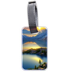 Crimson Sunset Luggage Tag (two Sides) by GardenOfOphir