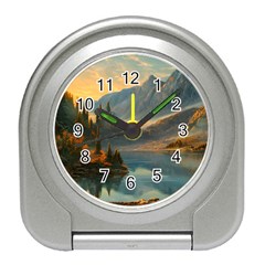 Dazzling Sunset Travel Alarm Clock by GardenOfOphir