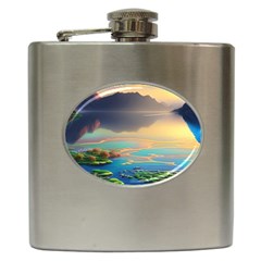 Exquisite Sunset Hip Flask (6 Oz) by GardenOfOphir