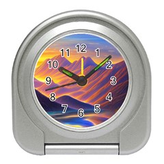 Great Sunset Travel Alarm Clock by GardenOfOphir