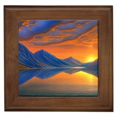 Glorious Sunset Framed Tile by GardenOfOphir