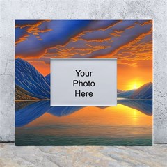 Glorious Sunset White Wall Photo Frame 5  X 7  by GardenOfOphir