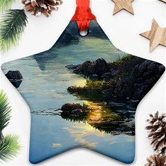 Incredible Sunset Star Ornament (two Sides) by GardenOfOphir