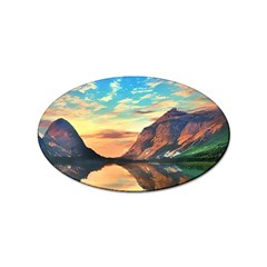 Portentous Sunset Sticker Oval (100 Pack) by GardenOfOphir