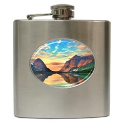 Portentous Sunset Hip Flask (6 Oz) by GardenOfOphir