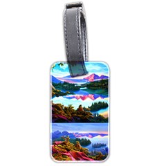 Solemn Soft Pastel Sunset Luggage Tag (two Sides) by GardenOfOphir