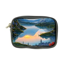 Somber Lake Sunset Coin Purse by GardenOfOphir