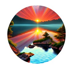 Gorgeous Sunset Mini Round Pill Box by GardenOfOphir