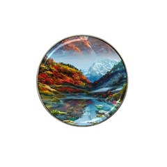 Breathtaking Landscape Scene Hat Clip Ball Marker (4 Pack) by GardenOfOphir