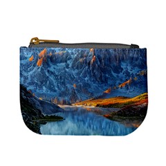 Majestic Lake Landscape Mini Coin Purse by GardenOfOphir