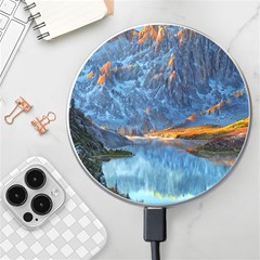 Majestic Lake Landscape Wireless Fast Charger(white) by GardenOfOphir