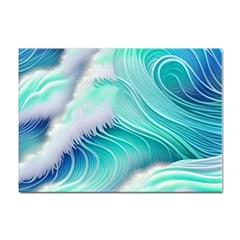 Stunning Pastel Blue Ocean Waves Sticker A4 (100 Pack) by GardenOfOphir