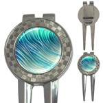 Pastel Ocean Waves 3-in-1 Golf Divots Front