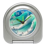 Beautiful Abstract Pastel Ocean Waves Travel Alarm Clock Front