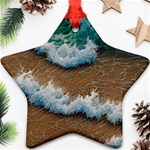 Abstract Waves Summertime On The Sea Star Ornament (Two Sides) Front