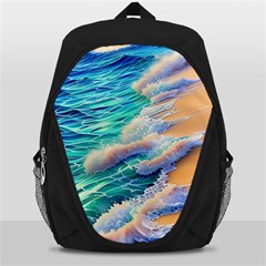 Waves At The Ocean s Edge Backpack Bag by GardenOfOphir