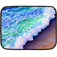 Blue Wave Ii Fleece Blanket (mini) by GardenOfOphir