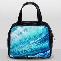 Blue Ocean Wave Watercolor Ii Classic Handbag (two Sides) by GardenOfOphir