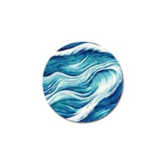 Abstract Blue Ocean Waves Golf Ball Marker (10 Pack) by GardenOfOphir