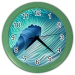 Summer Ocean Waves Color Wall Clock Front