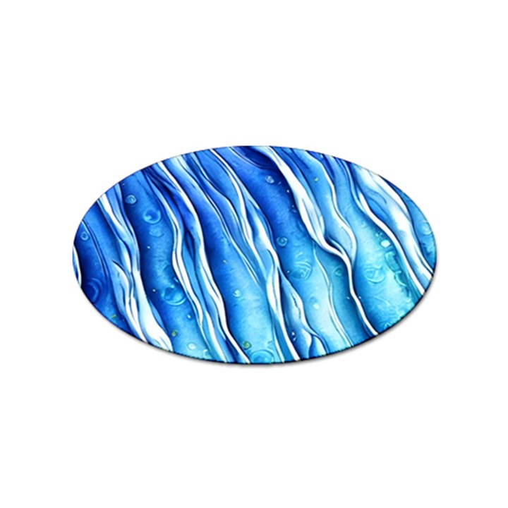 Nature Ocean Waves Sticker Oval (100 pack)