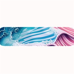 Pink Wave Crashing On The Shore Large Bar Mat by GardenOfOphir