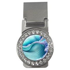 Pastel Sea Waves Money Clips (cz)  by GardenOfOphir