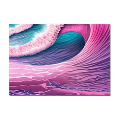 Pink Waves On The Beach Ii Sticker A4 (100 Pack) by GardenOfOphir