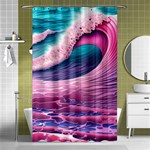 Pink Waves On The Beach Ii Shower Curtain 48  x 72  (Small)  Curtain(48  X 72 ) - 42.18 x64.8  Curtain(48  X 72 )