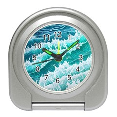 Waves On The Ocean Ii Travel Alarm Clock by GardenOfOphir