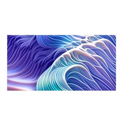 Majestic Ocean Waves Satin Wrap 35  X 70  by GardenOfOphir