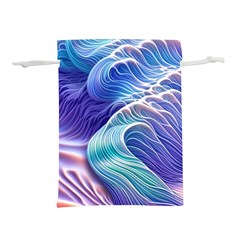 Majestic Ocean Waves Lightweight Drawstring Pouch (l) by GardenOfOphir