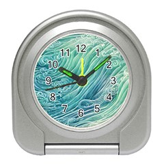 Wave Of The Ocean Travel Alarm Clock by GardenOfOphir