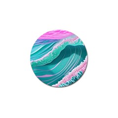 Pink Ocean Waves Golf Ball Marker (4 Pack) by GardenOfOphir