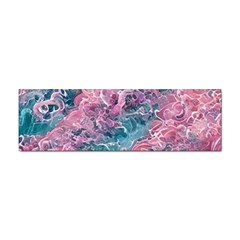 Ocean Waves In Pink Ii Sticker Bumper (10 Pack) by GardenOfOphir