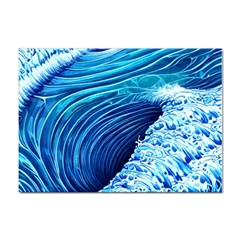 Simple Blue Ocean Wave Sticker A4 (100 Pack) by GardenOfOphir