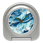 Summer Ocean Waves Travel Alarm Clock Front