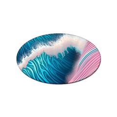 Pink Sea Water Sticker Oval (100 Pack) by GardenOfOphir