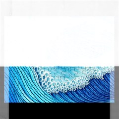 Waves Blue Ocean Rectangular Jigsaw Puzzl by GardenOfOphir