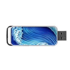 Watercolor Wave Portable Usb Flash (one Side) by GardenOfOphir