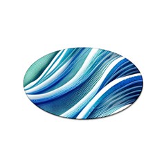 Blue Ocean Waves Sticker Oval (100 Pack) by GardenOfOphir