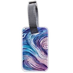 Abstract Pastel Ocean Waves Luggage Tag (two Sides) by GardenOfOphir