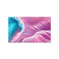 Pink Water Waves Sticker Rectangular (100 Pack) by GardenOfOphir