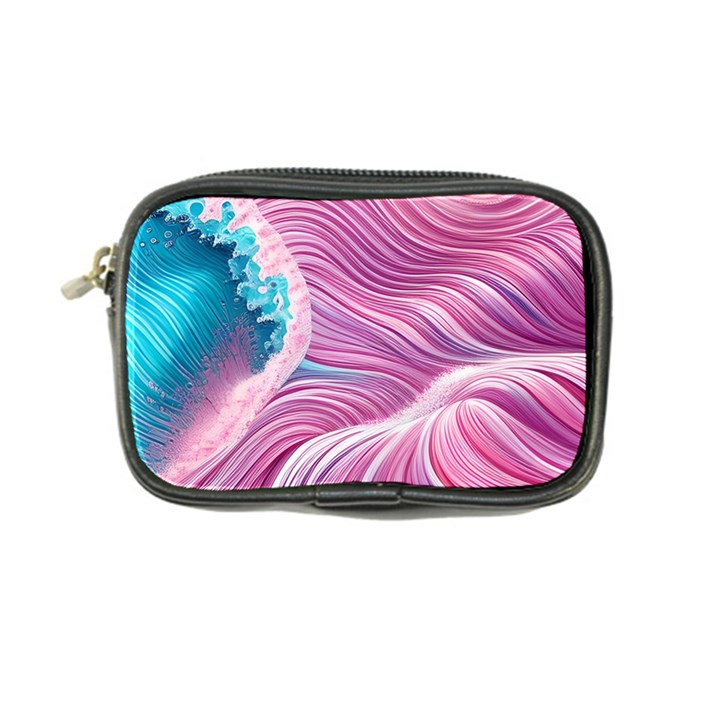 Pink Water Waves Coin Purse